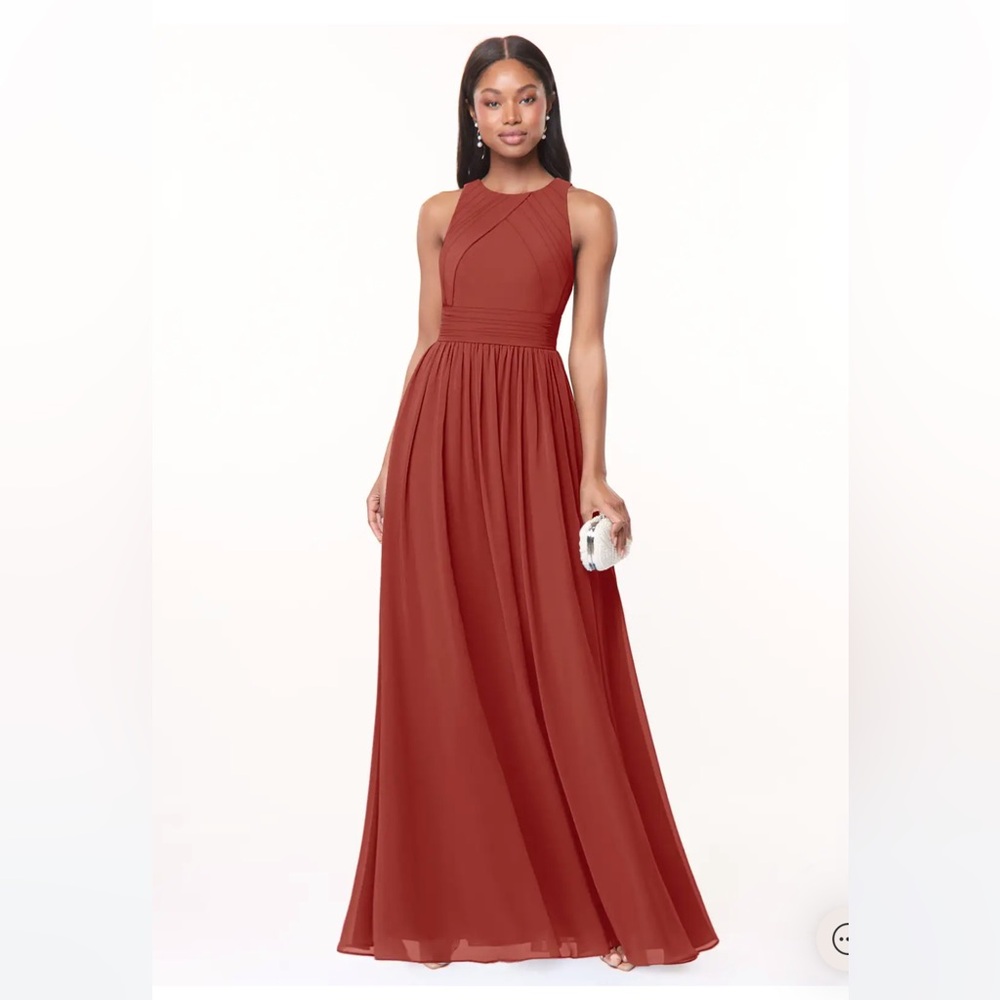 Azazie Harper Terracotta Dress